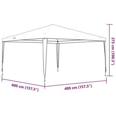 vidaXL Tente de réception 4x4 m blanc