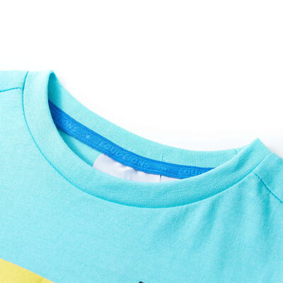 T-shirt pour enfants avec manches courtes aqua 104