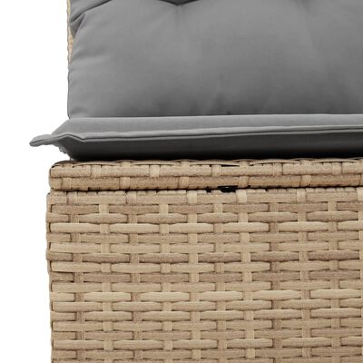 vidaXL Salon de jardin avec coussins 12 pcs beige résine tressée