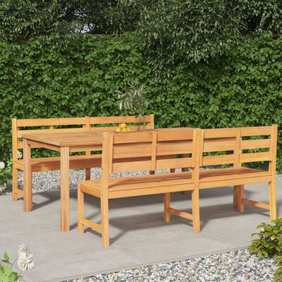 vidaXL Ensemble à manger de jardin 3 pcs Bois de teck massif