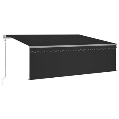 vidaXL Auvent automatique rétractable avec store 4,5x3 m Anthracite