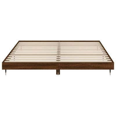 vidaXL Cadre de lit sans matelas chêne marron 120x200 cm