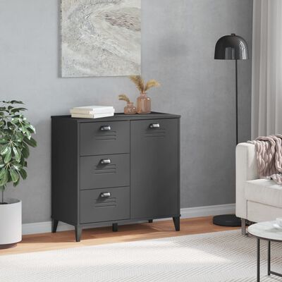 vidaXL Buffet VIKEN gris anthracite 80x40x80 cm bois d'ingénierie