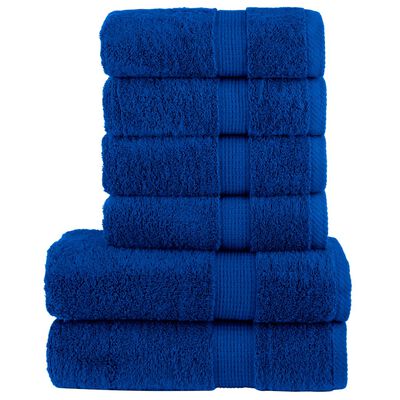 vidaXL Ensemble de serviettes de qualité supérieure SOLUND 6 pcs bleu