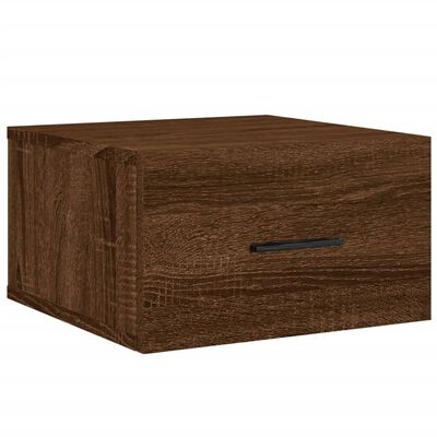 vidaXL Table de chevet murale chêne marron 35x35x20 cm