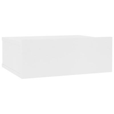 vidaXL Table de chevet flottante Blanc 40x30x15 cm Bois d'ingénierie