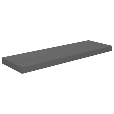 vidaXL Étagère murale flottante 2 pcs Gris brillant 80x23,5x3,8 cm MDF