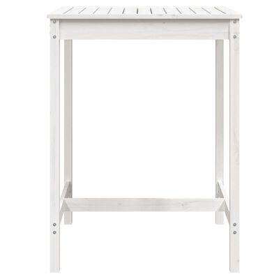 vidaXL Table de jardin blanc 82,5x82,5x110 cm bois massif de pin