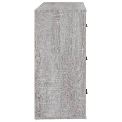 vidaXL Buffet Sonoma gris 80x33x70 cm Bois d'ingénierie