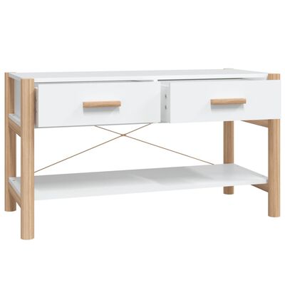 vidaXL Meuble TV Blanc 82x38x45 cm Bois d'ingénierie