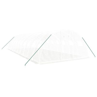 vidaXL Serre avec cadre en acier blanc 40 m² 10x4x2 m