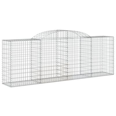 vidaXL Paniers à gabions arqués 9 pcs 300x50x100/120 cm fer galvanisé