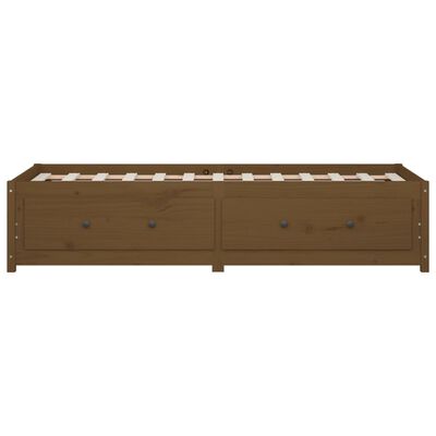 vidaXL Lit de jour Marron miel 90x190 cm Simple Bois de pin massif