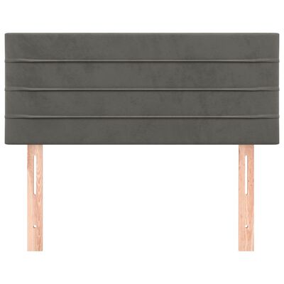 vidaXL Tête de lit Gris foncé 100x5x78/88 cm Velours