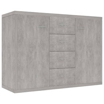 vidaXL Buffet Gris béton 88x30x65 cm Bois d'ingénierie