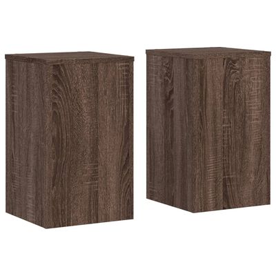 vidaXL Supports pour plantes 2 pcs chêne marron bois d'ingénierie