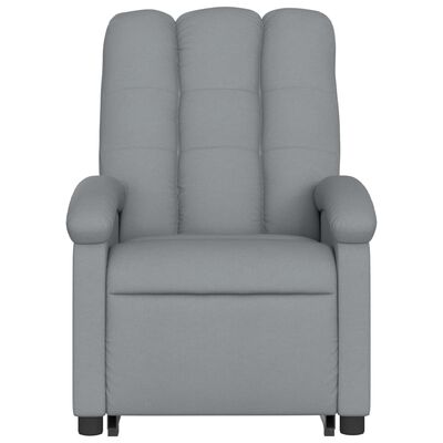 vidaXL Fauteuil inclinable de massage électrique Gris clair Tissu