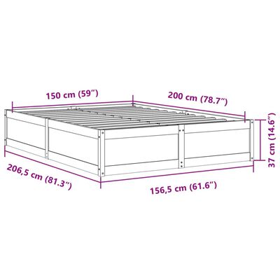 vidaXL Cadre de lit sans matelas 150x200 cm bois de pin massif