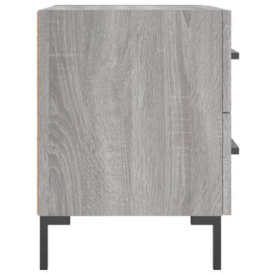 vidaXL Table de chevet sonoma gris 40x35x47,5 cm bois d’ingénierie