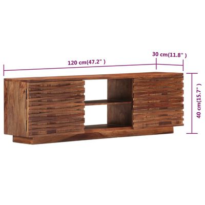 vidaXL Meuble TV 120x30x40 cm Bois solide