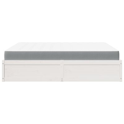 vidaXL Lit avec matelas blanc 180x200 cm bois massif de pin