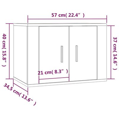 vidaXL Ensemble de meubles TV 4 pcs Sonoma gris Bois d'ingénierie