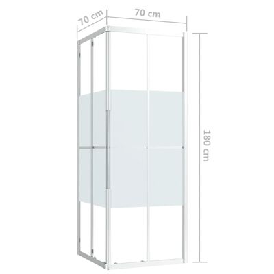 vidaXL Cabine de douche ESG 70x70x180 cm