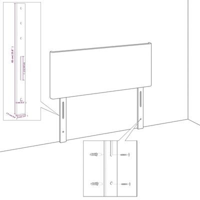 vidaXL Tête de lit avec oreilles Cappuccino 203x16x118/128 cm