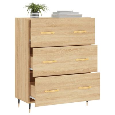 vidaXL Buffet chêne sonoma 69,5x34x90 cm bois d'ingénierie