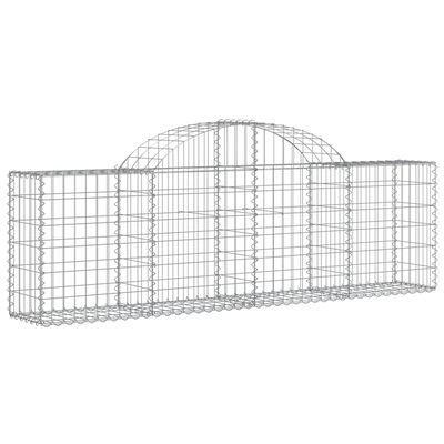 vidaXL Paniers à gabions arqués 25 pcs 200x30x60/80 cm Fer galvanisé