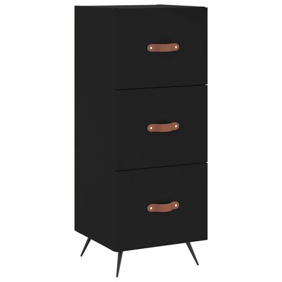 vidaXL Buffet haut Noir 34,5x34x180 cm Bois d'ingénierie