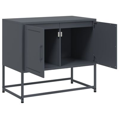 vidaXL Meuble TV anthracite 68,5x39x60,5 cm acier