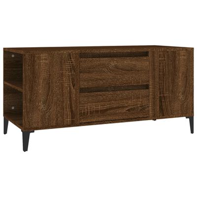 vidaXL Meuble TV Chêne marron 102x44,5x50 cm Bois d'ingénierie