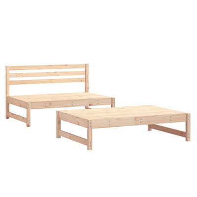 vidaXL Salon de jardin 2 pcs bois de pin massif