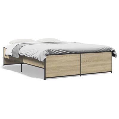 vidaXL Cadre de lit sans matelas chêne sonoma 140x190 cm