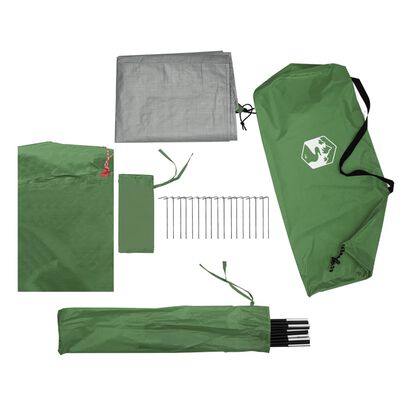 vidaXL Tente de cabine familiale 6 personnes vert imperméable