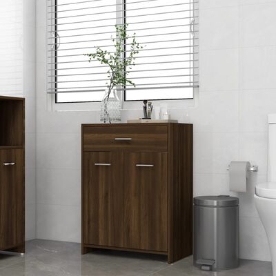 vidaXL Armoire de bain Chêne marron 60x33x80 cm Bois d'ingénierie