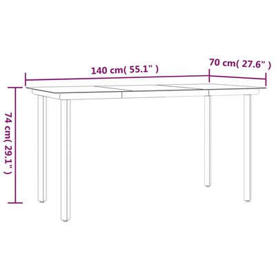 vidaXL Ensemble à manger de jardin 5 pcs Noir Résine tressée