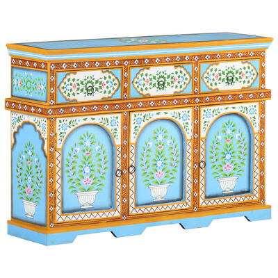 vidaXL Buffet peint à la main Multicolore 110x30x76cm Bois de manguier