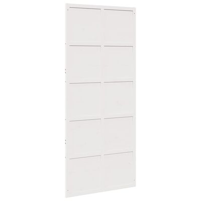 vidaXL Porte de grange blanc 90x208 cm bois massif de pin