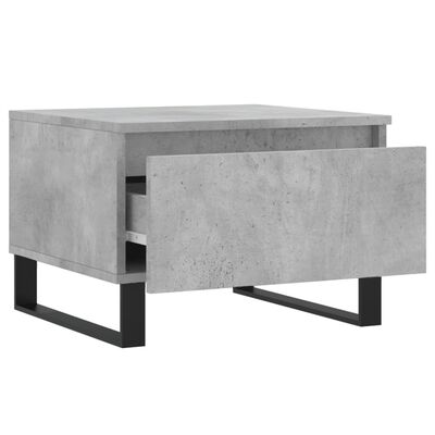 vidaXL Table basse gris béton 50x46x35 cm bois d'ingénierie