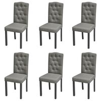 vidaXL Chaises à manger lot de 6 gris tissu