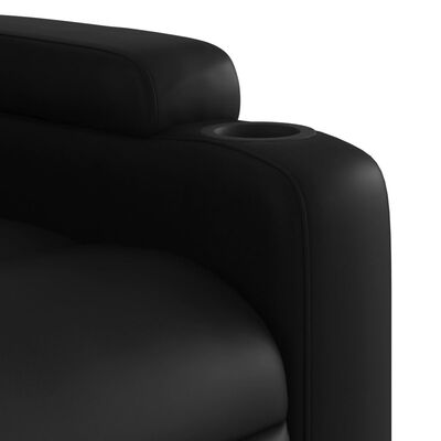 vidaXL Fauteuil inclinable Noir Similicuir