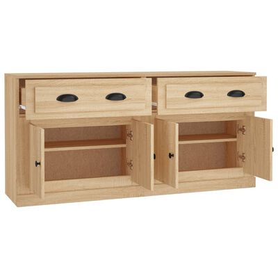 vidaXL Buffets 2 pcs chêne sonoma bois d'ingénierie