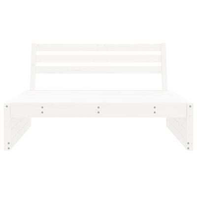 vidaXL Canapé central de jardin blanc 120x80 cm bois de pin massif