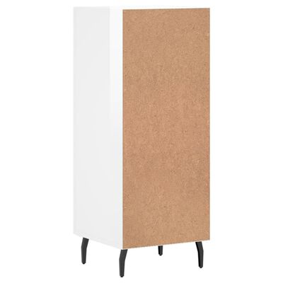 vidaXL Buffet Blanc brillant 34,5x34x90 cm Bois d'ingénierie