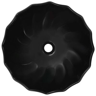 vidaXL Lavabo 46x17 cm Céramique Noir