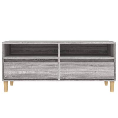 vidaXL Meuble TV sonoma gris 100x34,5x44,5 cm bois d'ingénierie