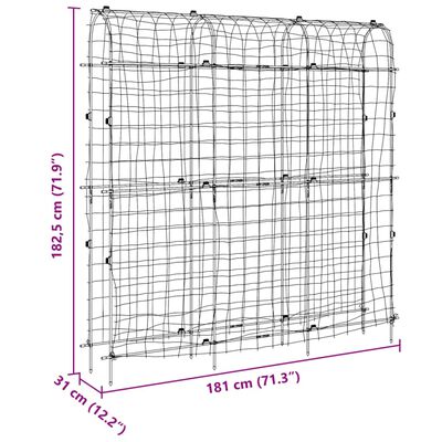 vidaXL Treillis de jardin pour plantes grimpantes forme de U acier