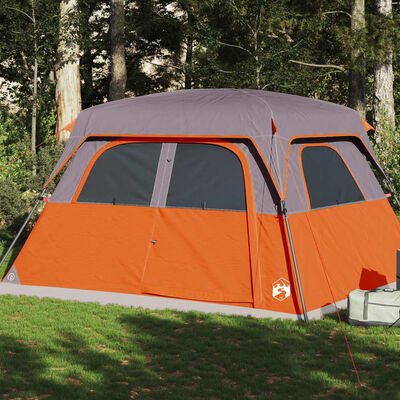 vidaXL Tente de cabine familiale 6 personnes orange imperméable